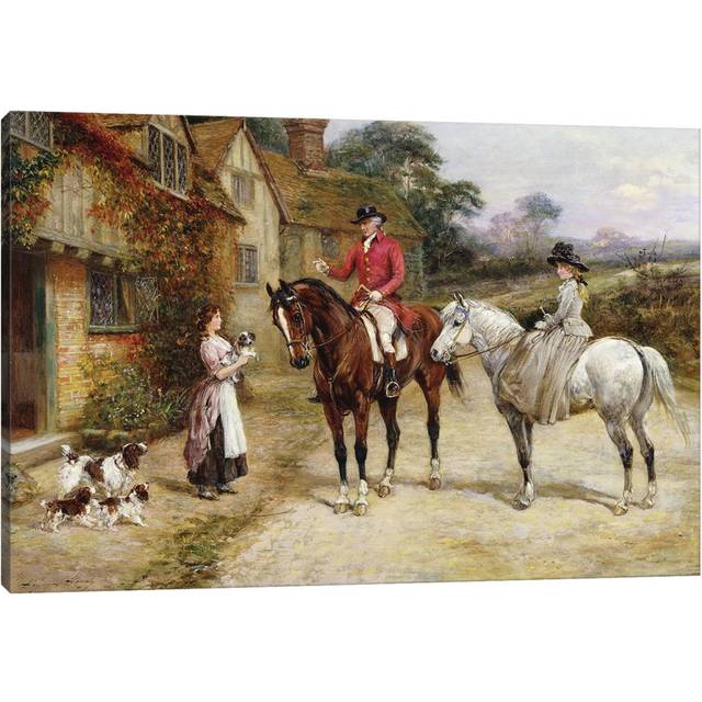 A Puppy for My Lady by Heywood Hardy - Wrapped Canvas Graphic Art (45.72cm H x 66.04cm W x 1.91cm D)