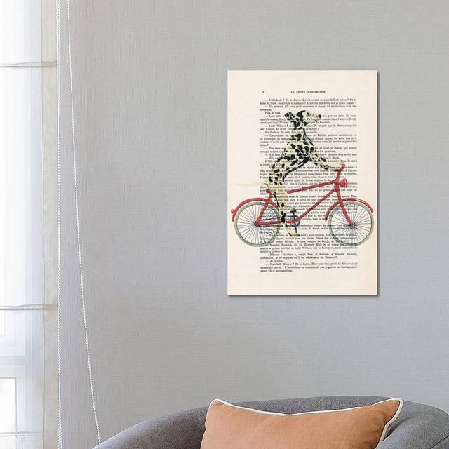Dalmatian Cycling - Canvas (66.04 cm H x 45.72 cm W x 1.91 cm D)