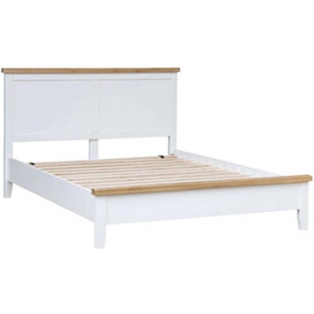 Easton Solid Wood White Double Bed Frame (110cm H X 150cm W X 202cm L)
