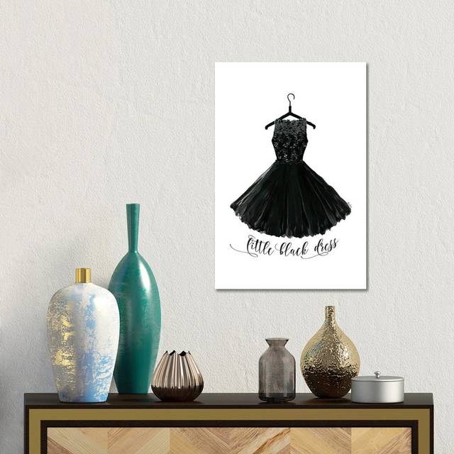 Little Black Dress In Hanger by Blursbyai - Gallery-Wrapped Canvas GiclÃ©e on Canvas (30.48 cm H x 45.72 cm W)