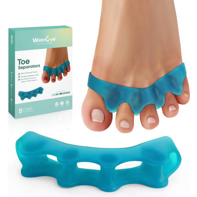 8 Pack Toe Separators, Bunion Corrector for Women/Men, Toe Spacers, Foot Alignment - Dividers to Correct Bunions, Hammertoes, Relief Restore Feet