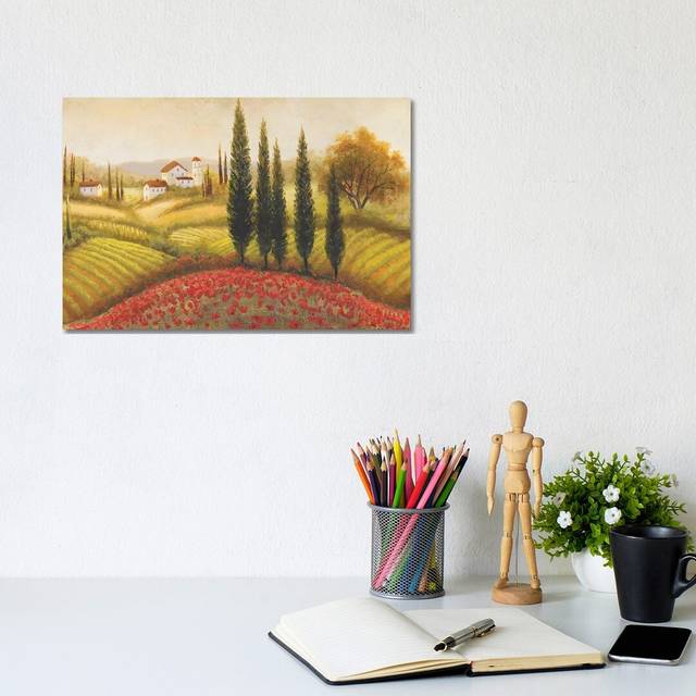 Flourishing Vineyard by Michael Marcon - Wrapped Canvas Art Prints - Green;Red (20.32 cm H x 30.48 cm W)