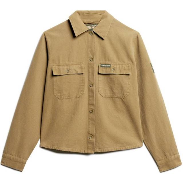 Superdry Embellished Military Jacket - Green, Green, Size 12, Women