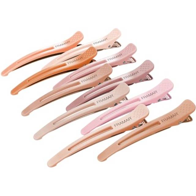 FRAMAR Neutral Hair Clips 10 Pack - Professional Hair Clips for Styling Sectioning  Salon Hair Clips for Sectioning Hair  Hair Styling Clips for Hair