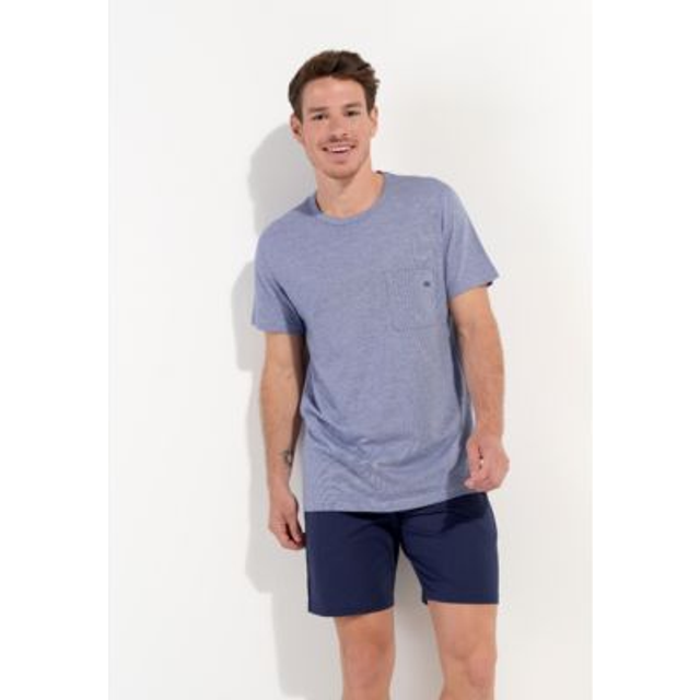 Ensemble de pyjama Modal confort en coton - Bleu