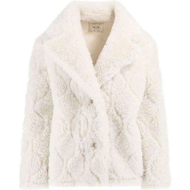 Guess Faux Fur Jacket - White - XL