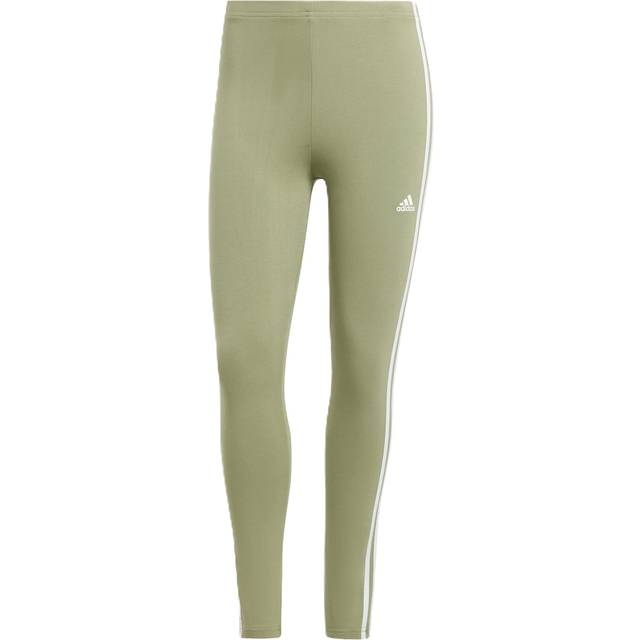 adidas 3 Stripe High Waisted Leggings - Khaki - L16/18