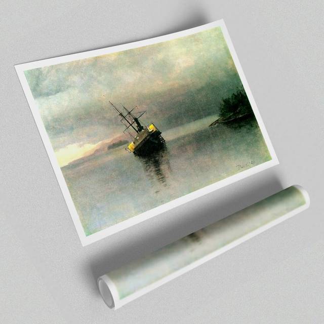 Bierstadt Shipwreck in Loring Bay Alaska - Graphic Art Print on Paper (59.4cm H x 84.1cm W x 1cm D)