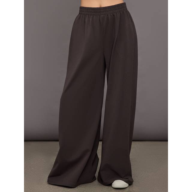 Norma Kamali - Stretch-cotton Jersey Wide-leg Track Pants - Brown - small