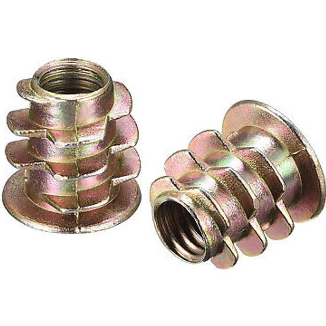 M5x10mm furniture screw-in nut zinc alloy threaded insert nuts for wood 40pcs