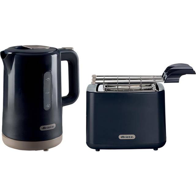 Ariete Breakfast Line Kettle and Toaster Pack - Grey - 2 Slice & 1.7L