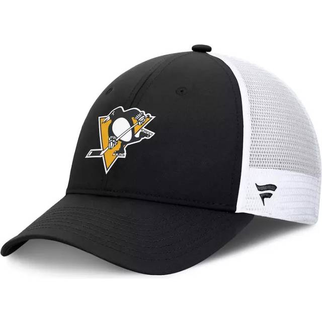 Fanatics - NHL Svart trucker Keps - Pittsburgh Penguins Authentic Pro Rink Black/White Trucker @ Hatstore
