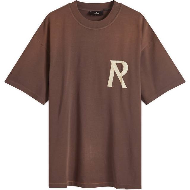 REPRESENT Masking Tape Initial Cotton-Jersey T-Shirt - S - Cream