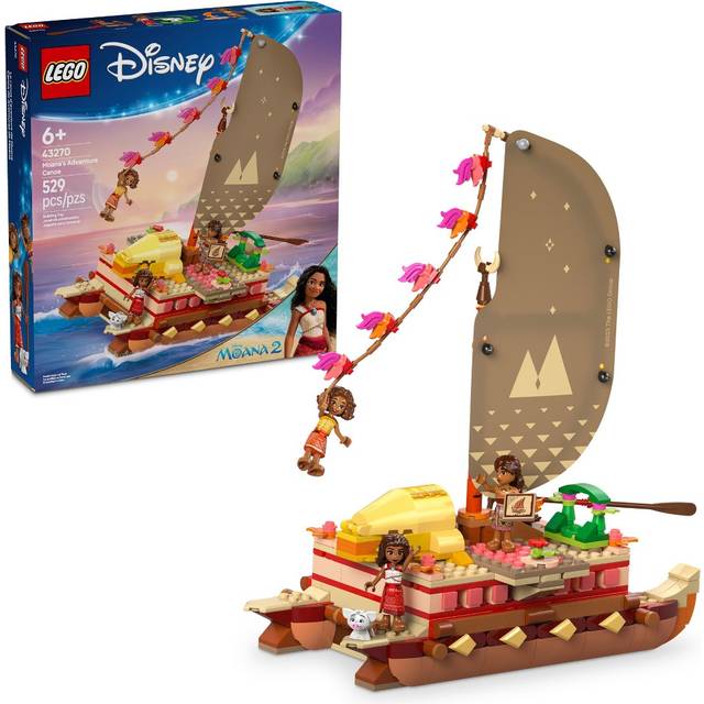 LEGO | Disney Vaianas äventyrskanot Byggleksak, Modellset för barn, Byggbart lekset med fantasiberättelser, Rolig present från den tecknade filmen för flickor och pojkar från 6 år 43270