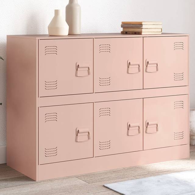 Amaanah Storage Cabinet - Pink (73cm H X 99cm W X 39cm D)