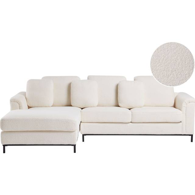 Beliani - Corner Sofa L-Shaped Right Hand Modern Upholstered Living Room Boucle White Oslo