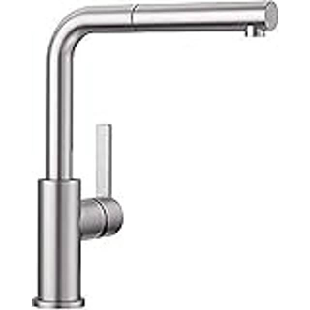 Lanora Pull Out Single Lever Monobloc Tap - Stainless Steel (22cm)