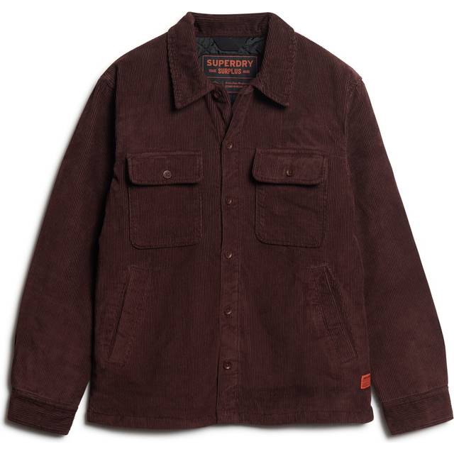 Superdry for man. M4010827A Corduroy jacket Surplus burgundy (L), Casual, Cotton