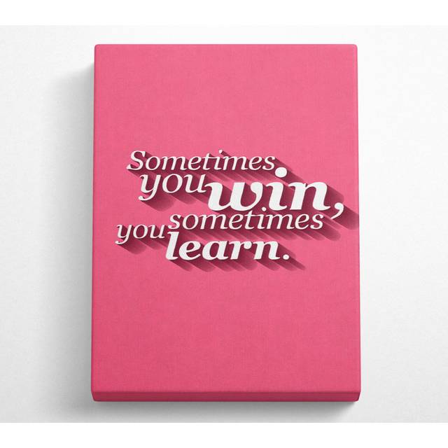 Sometimes You Win 1 Canvas Watercolour - White;Pink (142.2cm H x 101.6cm W x 10cm D)