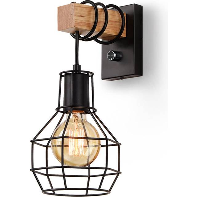 Benjamine Armed Sconce - Matte Black (29cm H X 13cm W X 14cm D)