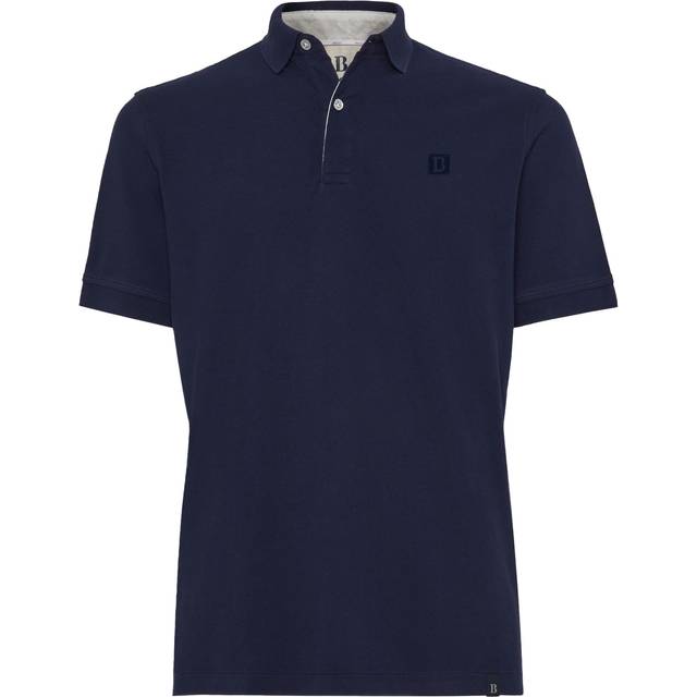 Boggi Milano, Topp, Herr, L, Bomull, Regular Fit Pikétröja i Bomull - blue (L)