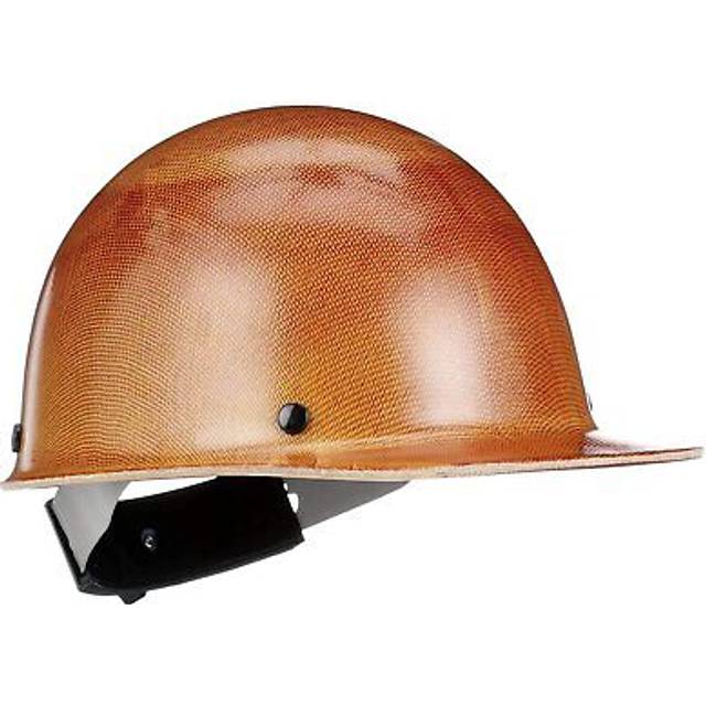 MSA 816651 Skullgard Cap Style Safety Hard Hat with Swing Ratchet Suspension  Nonslotted Cap  Made of Phenolic Resin  Radiant
