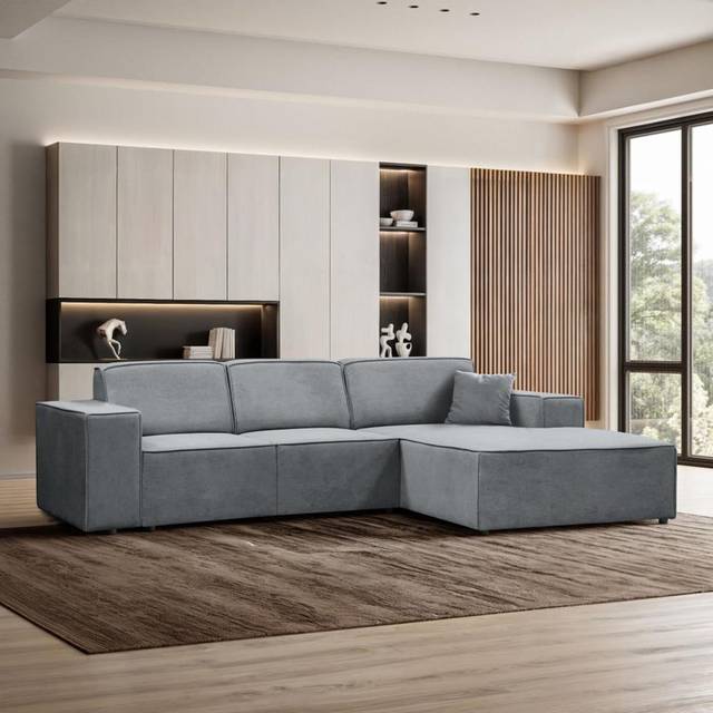 Avionna 2 - Piece Sofa & Chaise - Gray (77cm H X 267cm W X 170cm D)