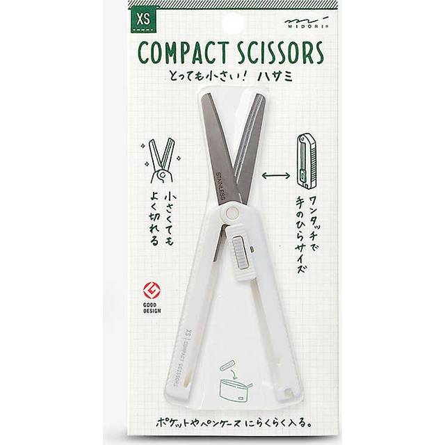 Midori White Extra Small Compact Scissors - WHITE