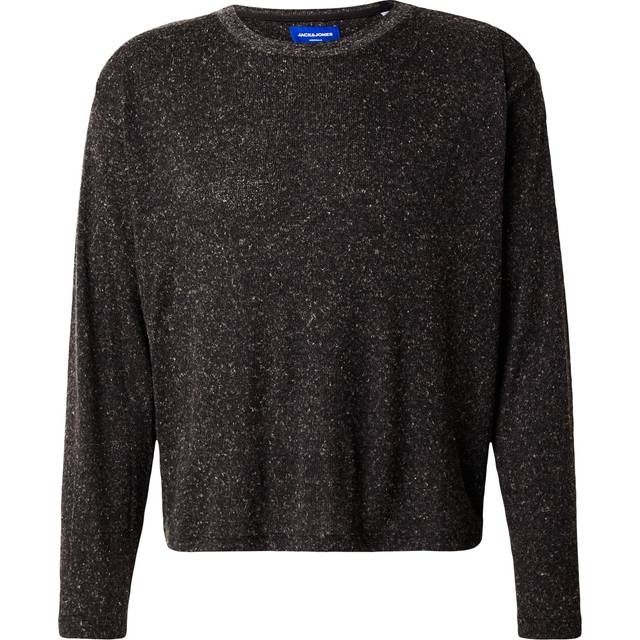 (Black, Small) Jack & Jones Winter Melange Sweat Jumper