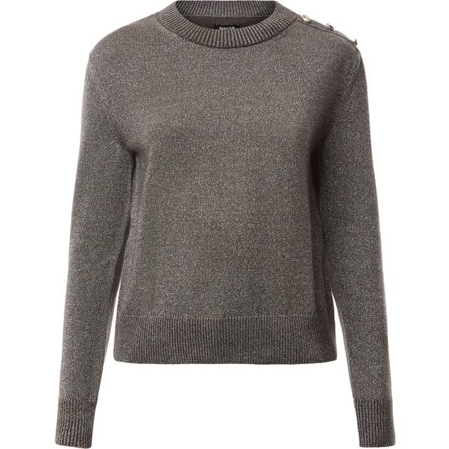 Barbour International Jade Cotton-Blend Knitted Jumper - UK 10 - Silver