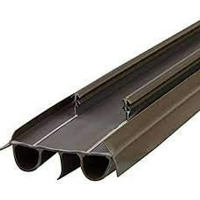 KS Hardware Double Bubble Kerf Door Sweep 31-3/4 Inches Wide  Energy Efficient Vinyl Seal for Exterior Doors  Easy Installation  Weatherproof Design