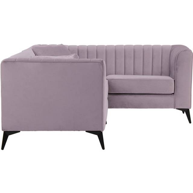 Adryen Upholstered Corner Sectional - Purple (74cm H X 240cm W X 86cm D)