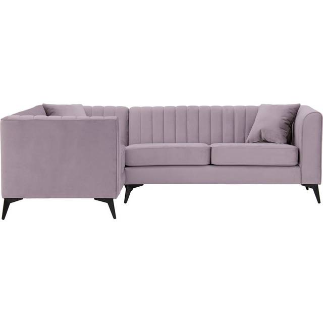 Adryen Upholstered Corner Sectional - Purple (74cm H X 240cm W X 86cm D)