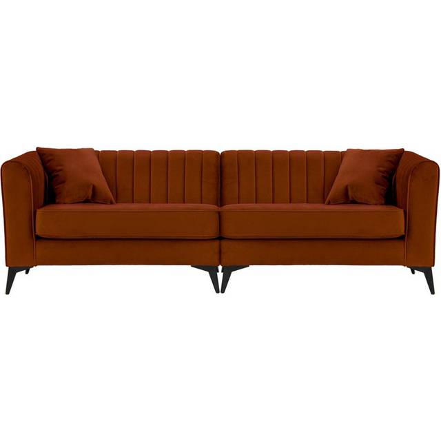 Ahmaud 4 Seater Sofa - Orange (74cm H X 231cm W X 86cm D)
