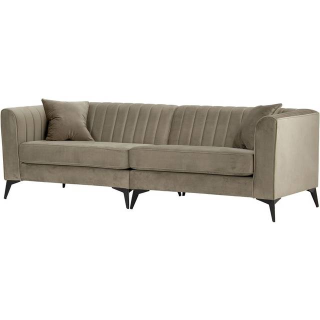 Ahmaud 4 Seater Sofa - Brown (74cm H X 231cm W X 86cm D)