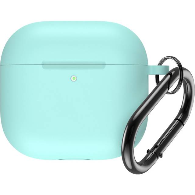 Airpods 4 Skal Silikon med Carabiner - GrÃ¶n