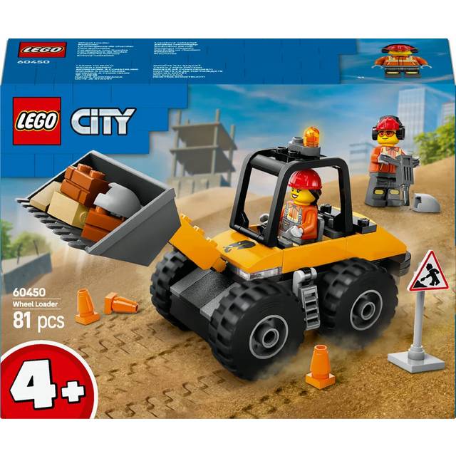 Lego City Yellow Construction Wheel Loader Set 60450 - One Colour