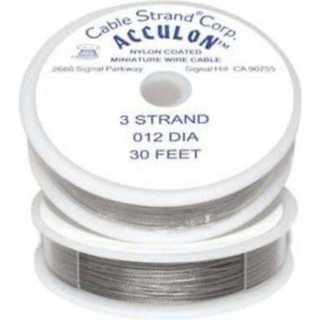 Acculon Tigertail Beading Wire Fine 3 Strand .012 30ft 42363