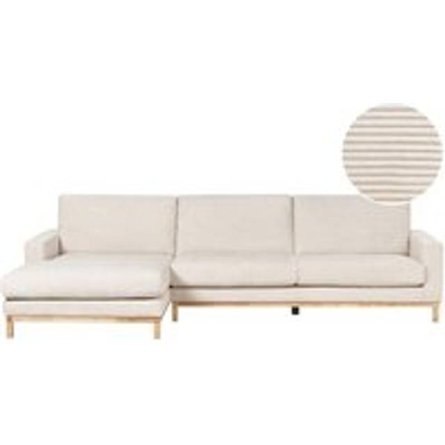 Hörnsoffa Siggard Ljusbeige, ljust trä - Soffgrupp Beige,Natur