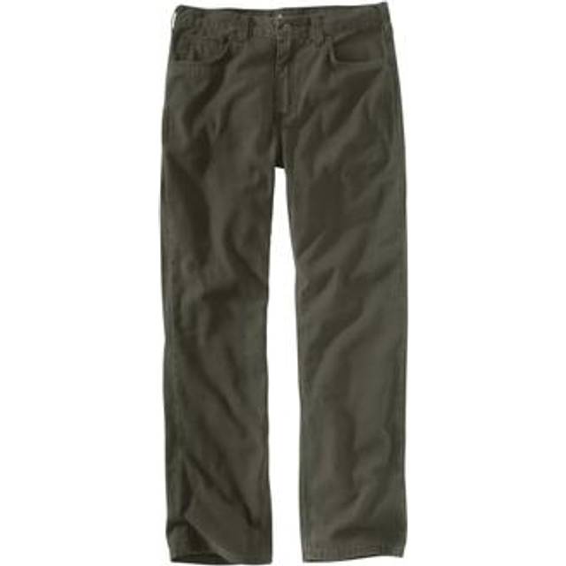 Carhartt Men's Rugged Flex Relaxed Fit Canvas 5-Pocket Work Pant  Moss  42W x 30L