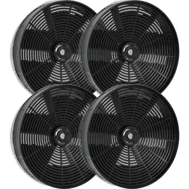 Vhbw - 4x Activated Carbon Filter compatible with Zanussi ZK90X 94264000400, ZT630T 94264020100 Extractor Hood - 17.3 cm, with Mesh Cover