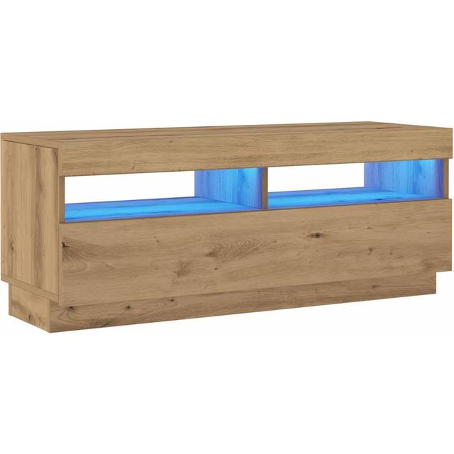 Maxence Ivy Bronx TV Cabinet With LED Lights - Artisan Oak (100cm)