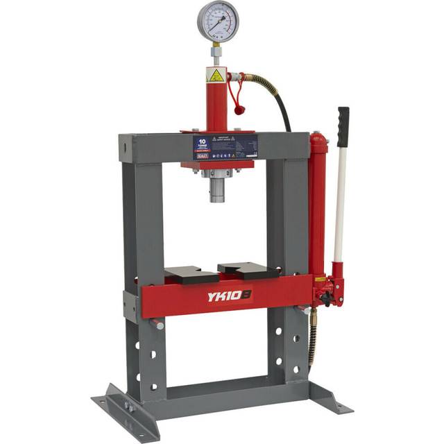 10 Tonne Hydraulic Bench Press - Detachable Pump & Ram - 2 x Table Plates