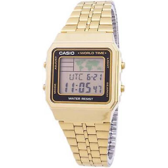Casio Digital Stainless Steel World Time A500WGA-1DF A500WGA-1 Men&#39;s Watch