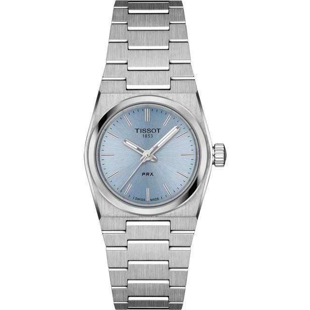 Tissot PRX Stainless Steel Ice Blue Dial Quartz T137.010.11.351.00 100M Women's Watch ljusblå färg