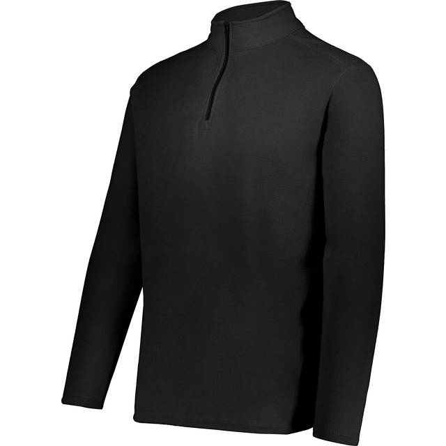Augusta Sportswear 6863.080.4XL Micro-Lite Fleece 0.25 Zip Pullover, Black - 4XL