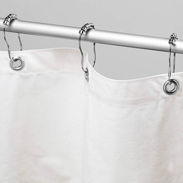 Bean Products Organic Cotton Stall Shower Curtain White  36 x 74  All Natural Materials  Works with Tub  Bath and Stall