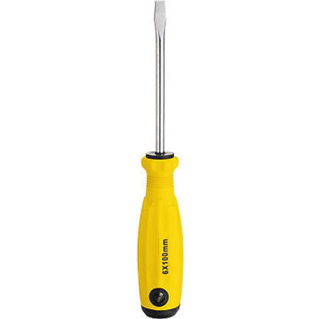Sl6 Flat Head Screwdriver 8.5 Magnetic Slotted Screwdrivers Cr-v, Yellow