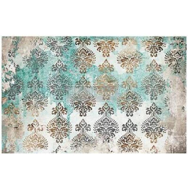"Prima Re-Design Decoupage Decor Tissue Paper 19""X30""-Patina Flourish REDTP-52302"