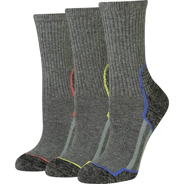 Amazon Essentials Women's Cushioned Hiking Crew Socks  3 Pairs  Charco